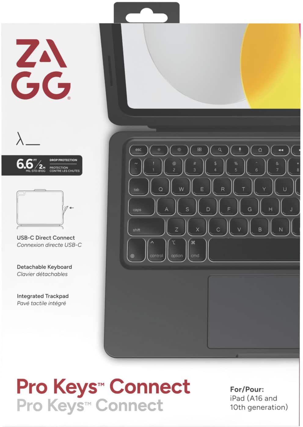 ZAGG - Pro Keys Connect Apple iPad (A16/Gen10) - Black
