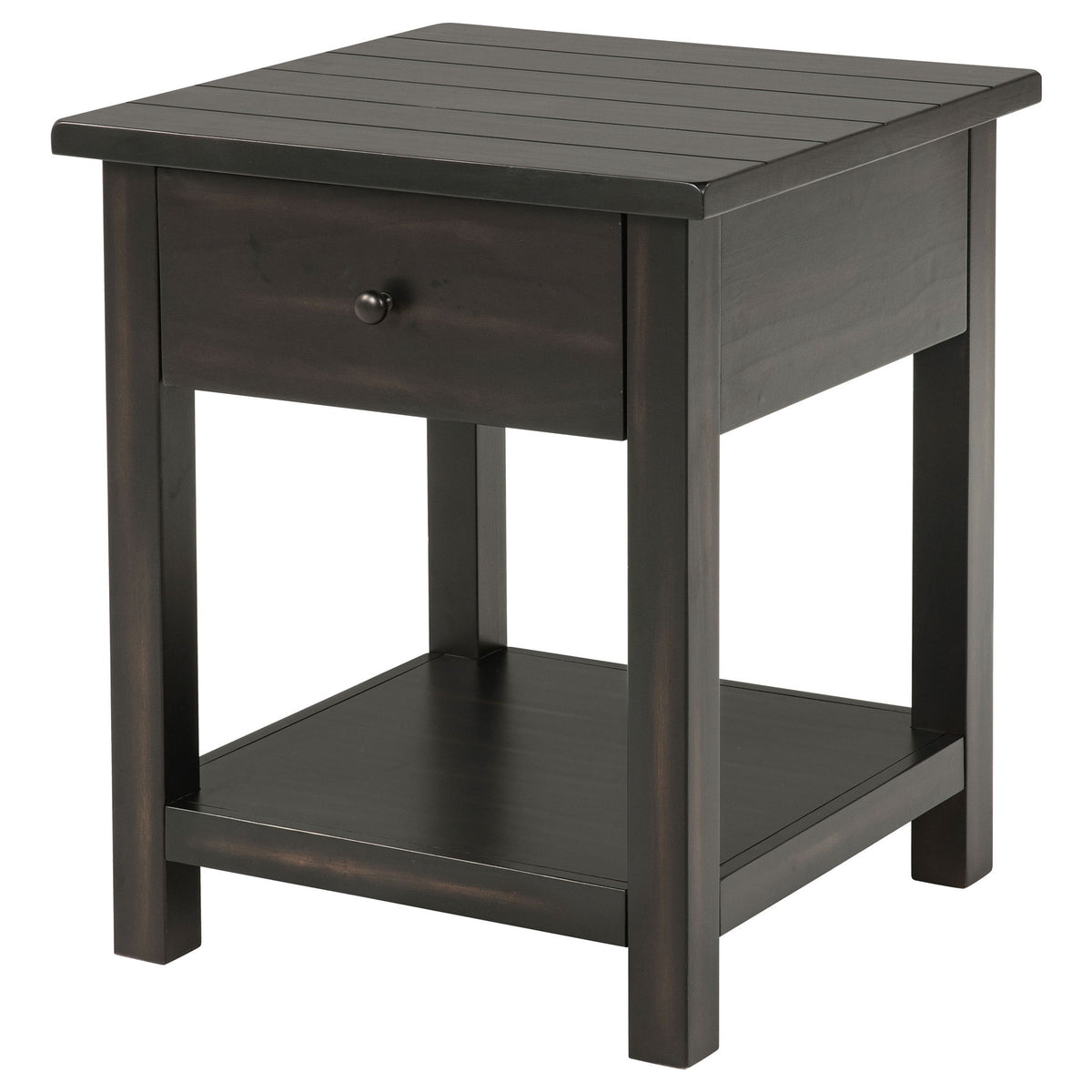 Castleton - Mesa Auxiliar de Madera con 1 Cajón y Estante