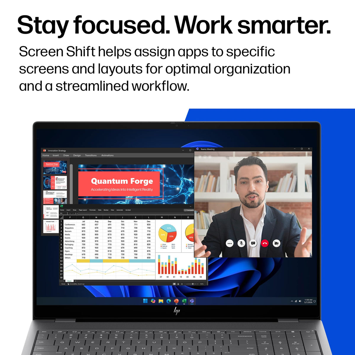 HP - OmniBook X – 16” 2K OLED Touchscreen Laptop – Intel Core Ultra X7 358H 2026 – 32GB Memory – 1TB SSD – Copilot+ PC - Meteor Silver