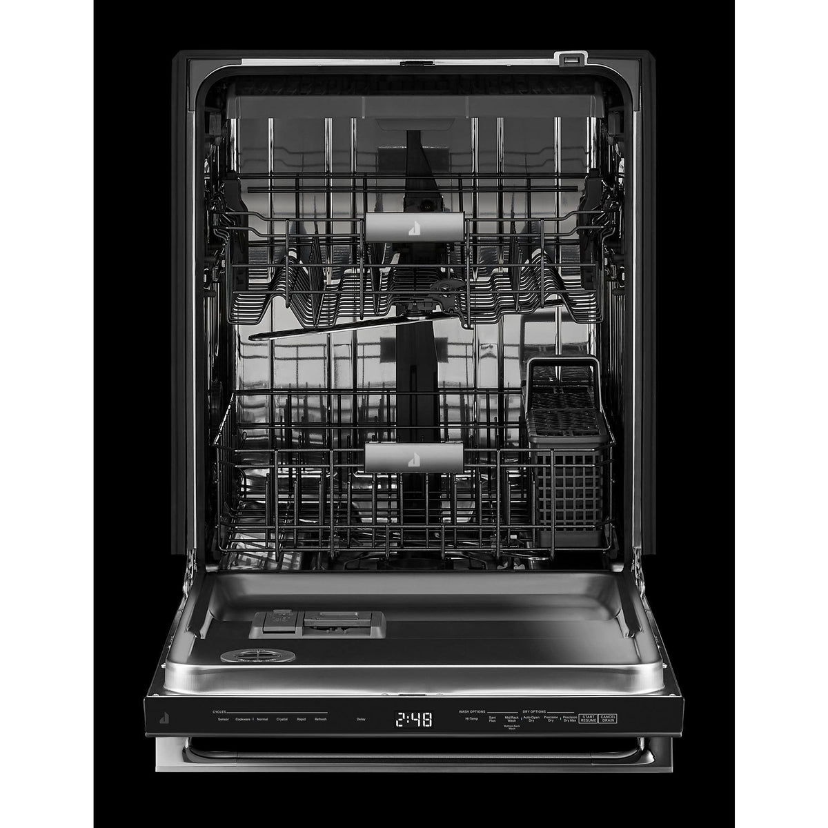 JennAir - 24" Top Control Built-In Dishwasher with Precise Fit 3rd Rack for Cutlery with Plasma Coating, 39 dBA - Stainless Steel