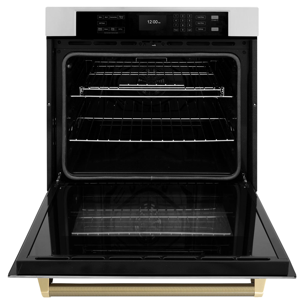 ZLINE - Autograph 30 in. True Convection Single Wall Oven & Bronze Helix Handle (WASZ-30-KCB) - Stainless Steel