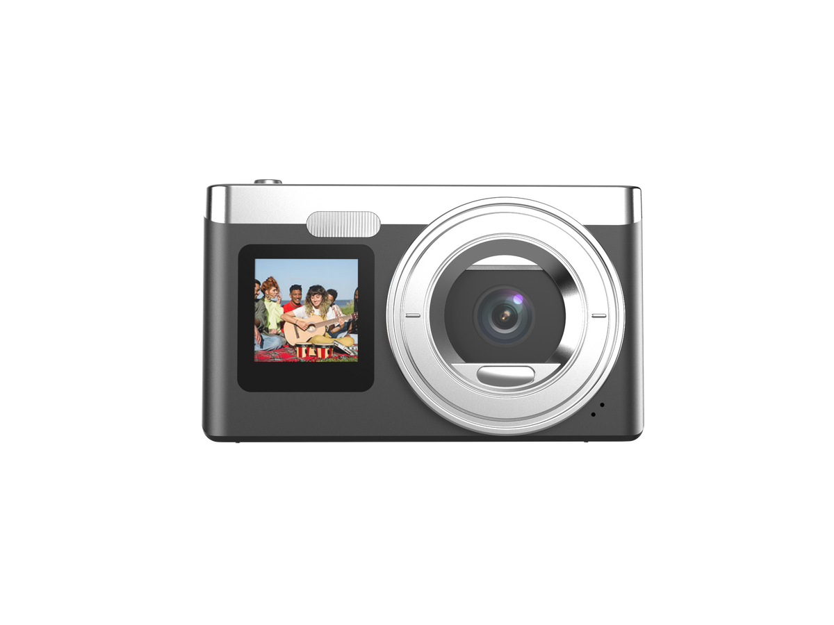 Contixo - C5 Dual-Screen, Dual-Lens Point-and-Shoot, 16X Digital Zoom Digital Camera - Black