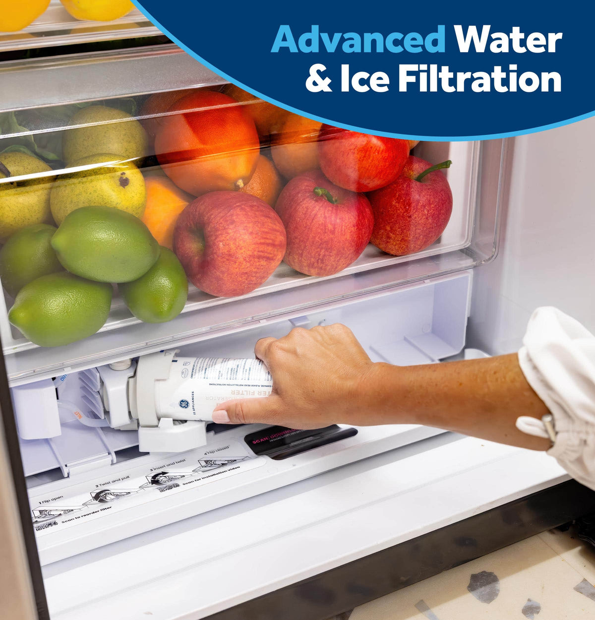 GE - 36 in. Wide ENERGY STAR 27.9 Cu. Ft. Side-By-Side Refrigerator with Extra Tall Dispenser and In-Door Icemaker - Stainless Steel