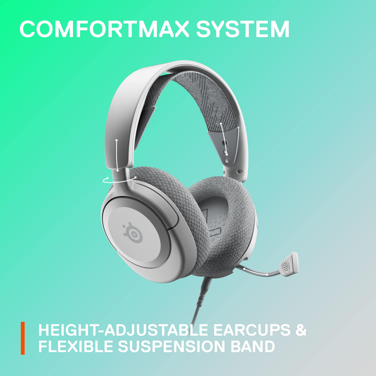 SteelSeries - Arctis Nova 1 Wired Over-the-Ear Gaming Headset for PC, PS5, PS4, XBOX Series X/S and Switch - White