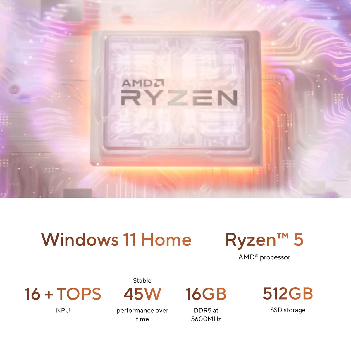 ASUS - VM501 Desktop - AMD Ryzen 5 220 - 16GB Memory - 512GB Storage - Black