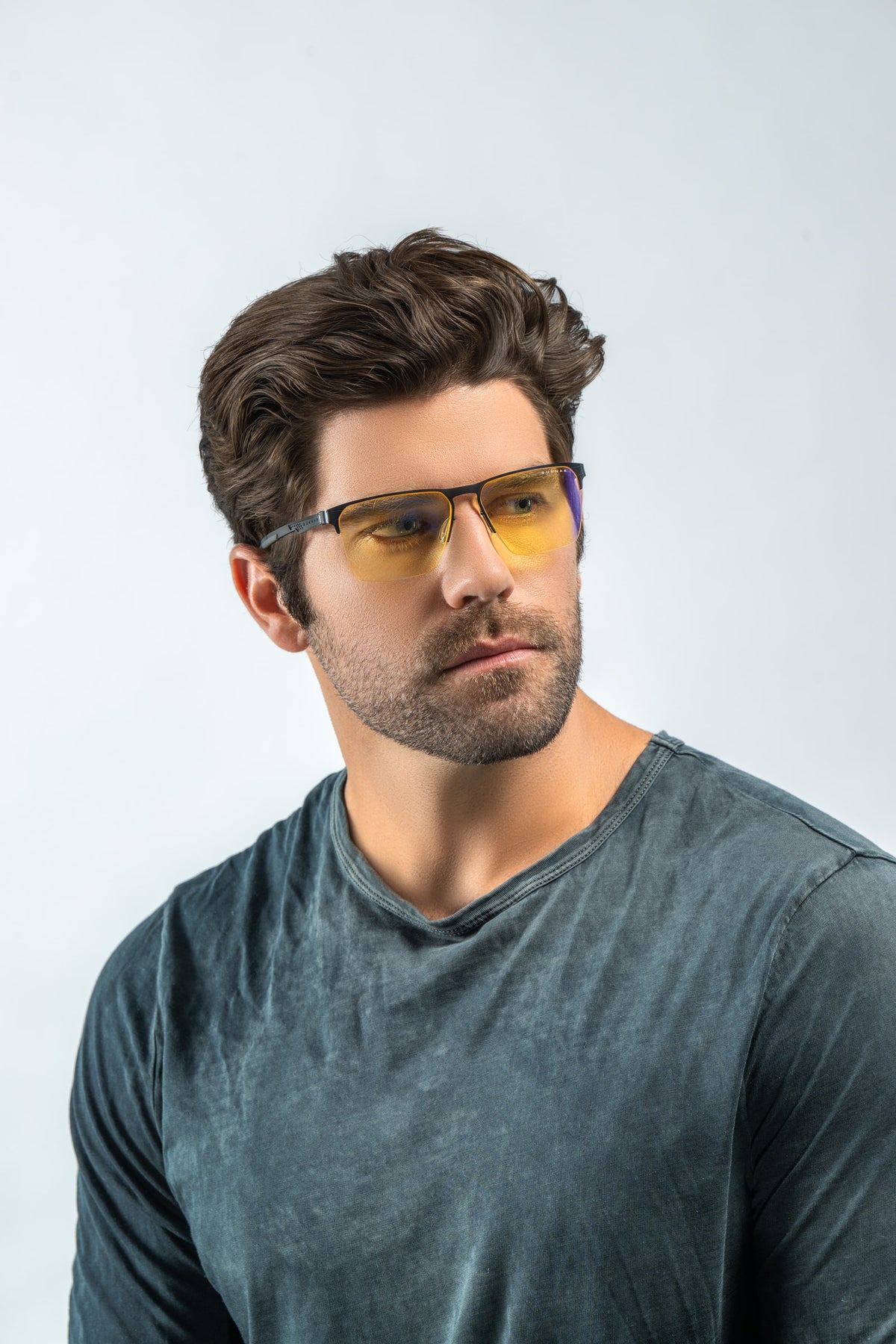 GUNNAR - Echo Pro eSports Performance Level Computer Glasses with Blue Light Reduction, Amber Lenses - Onyx