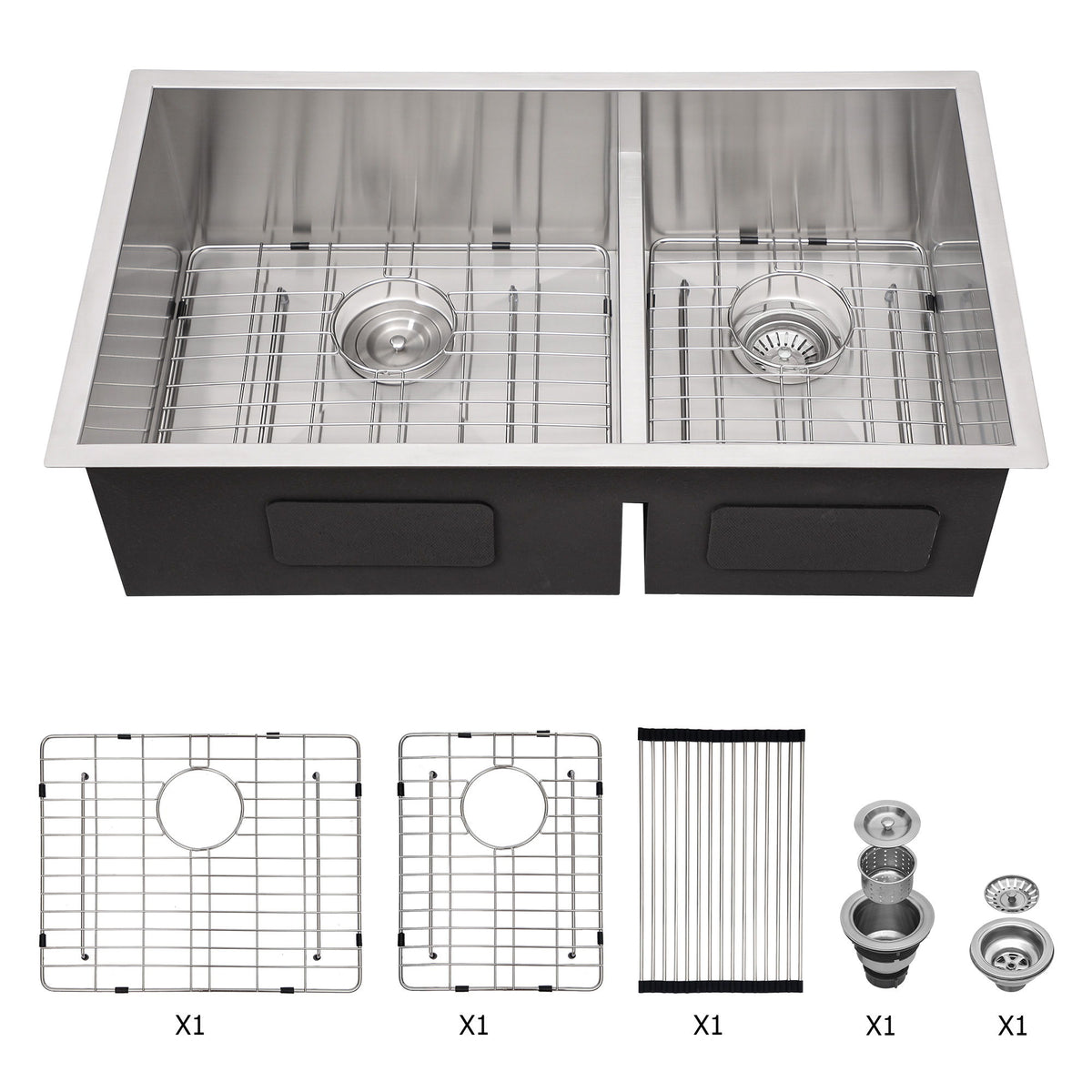 Modern Double Bowl Undermount Sink Design With 10" Deep Basins