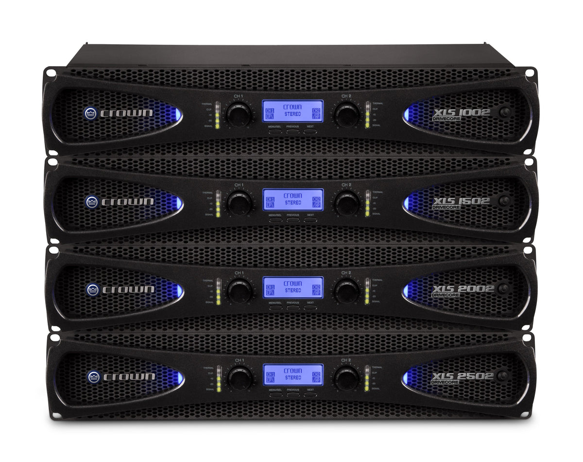 Crown - XLS 1502, Drivecore 2, Two-channel, 525W @ 4Ω Power Amplifier - Black