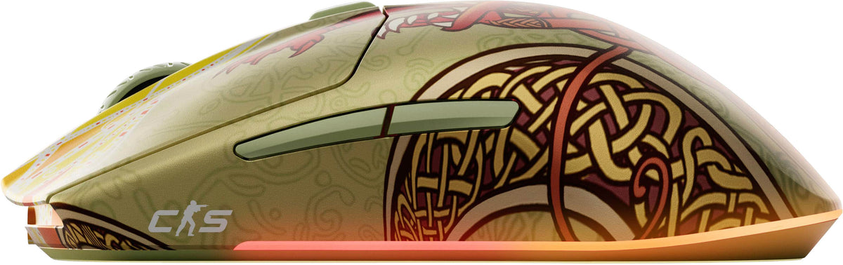 SteelSeries - Aerox 3 Wireless Optical Gaming Mouse with Super Mesh Detachable USB-C Connectivity - Wireless - CS2 Dragon Lore Edition