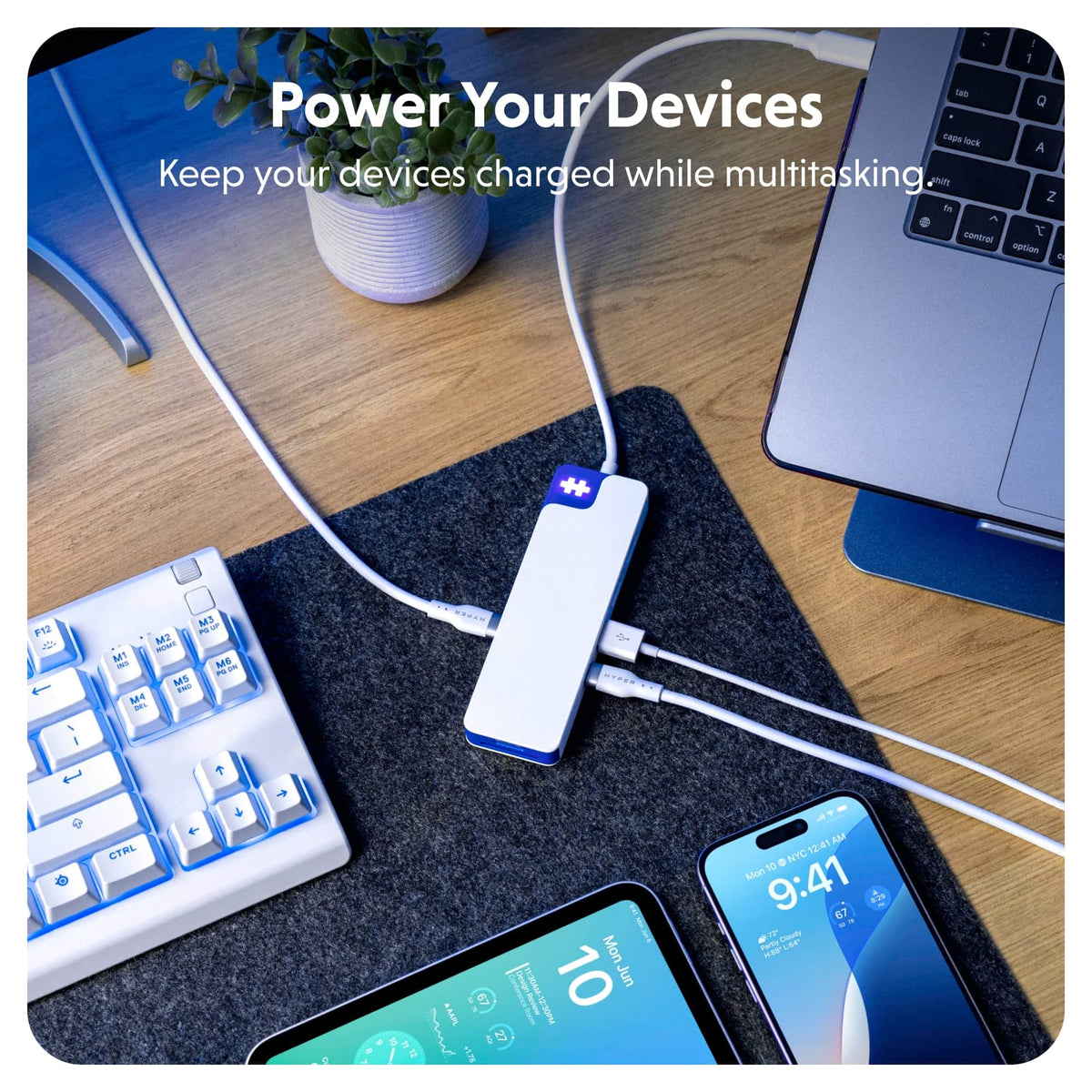 Hyper - HyperDrive Flex 8 Port USB-C Hub - Blue