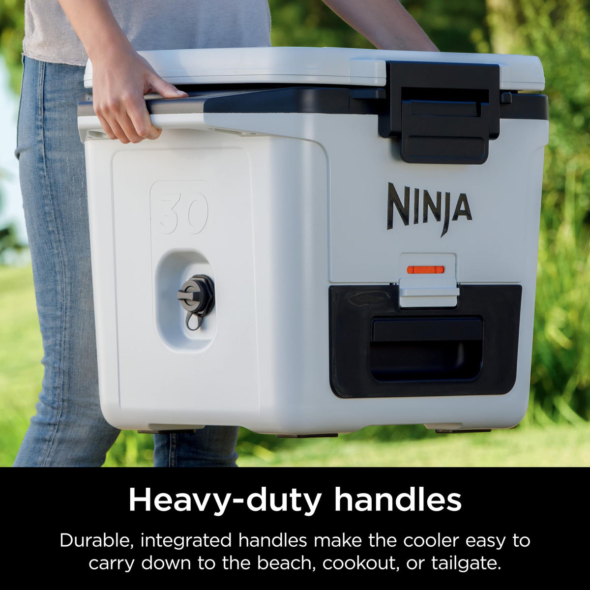 Ninja - FrostVault 30qt Hard Cooler with Dry Zone - Cloud White