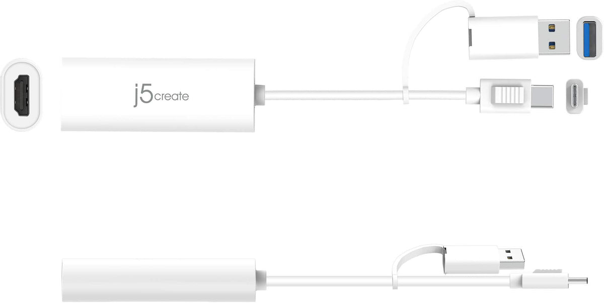 j5create - USB™ to HDMI™ Multi-Monitor Adapter, with 3.14" cable - White