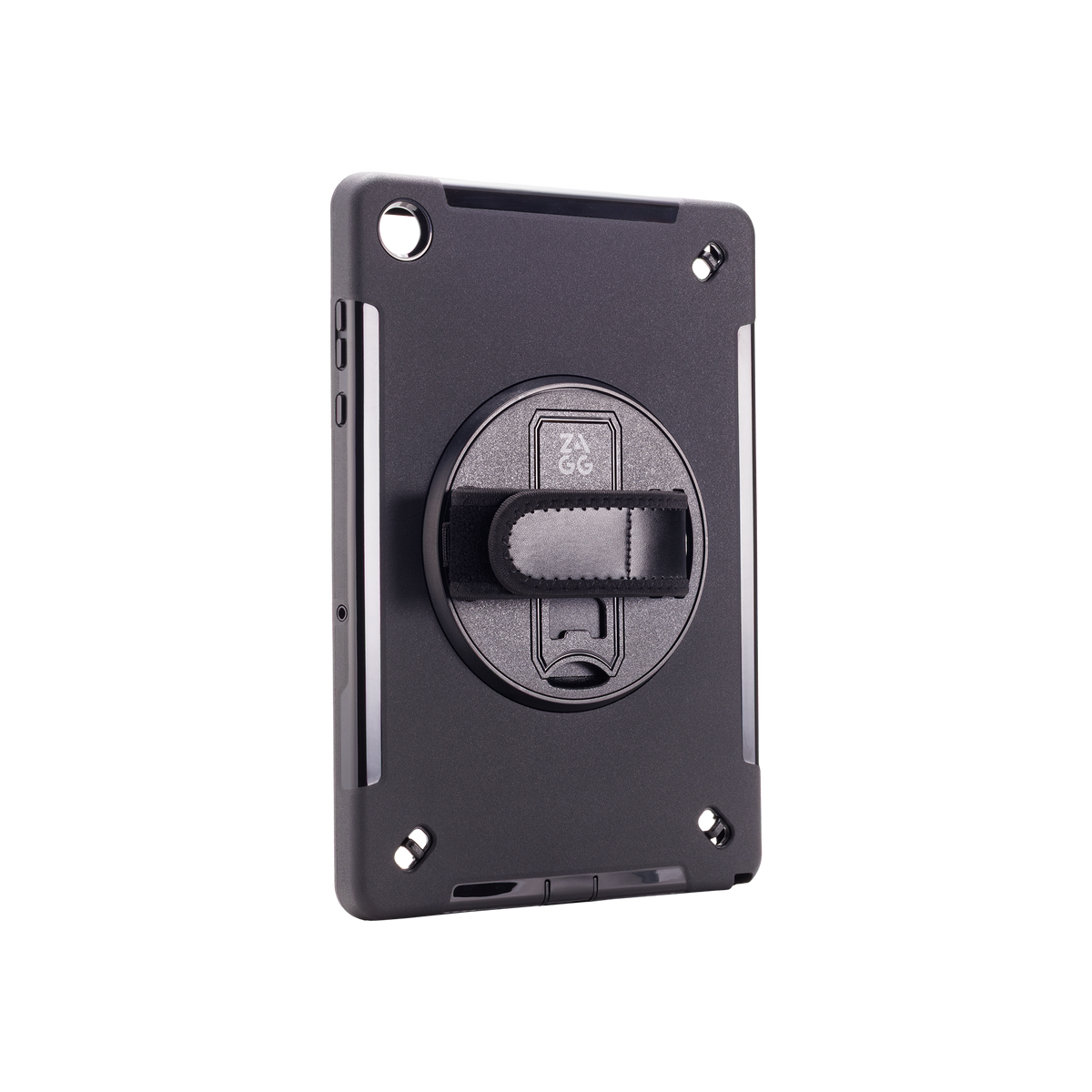 ZAGG - Rugged HandGrip Case with Hand Strap & Kickstand for Samsung Galaxy Tab A11+ - Black