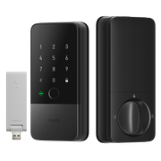 Aqara - UWB Smart Lock U400 Kit with M100 Hub, Matter, Thread, Wifi, Apple Home Key, Fingerprint, Rechargeable Battery - Black