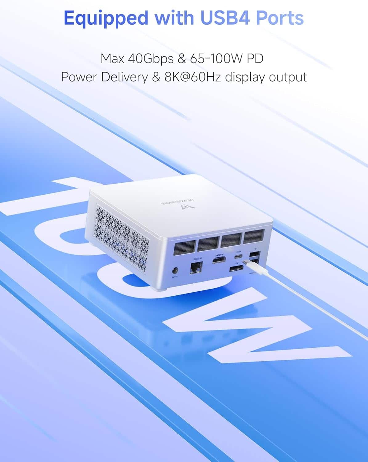 Minisforum - UM870 Slim Mini Desktop PC, AMD Ryzen 7 8745H, 16 GB RAM, 512 GB SSD Storage - Silver