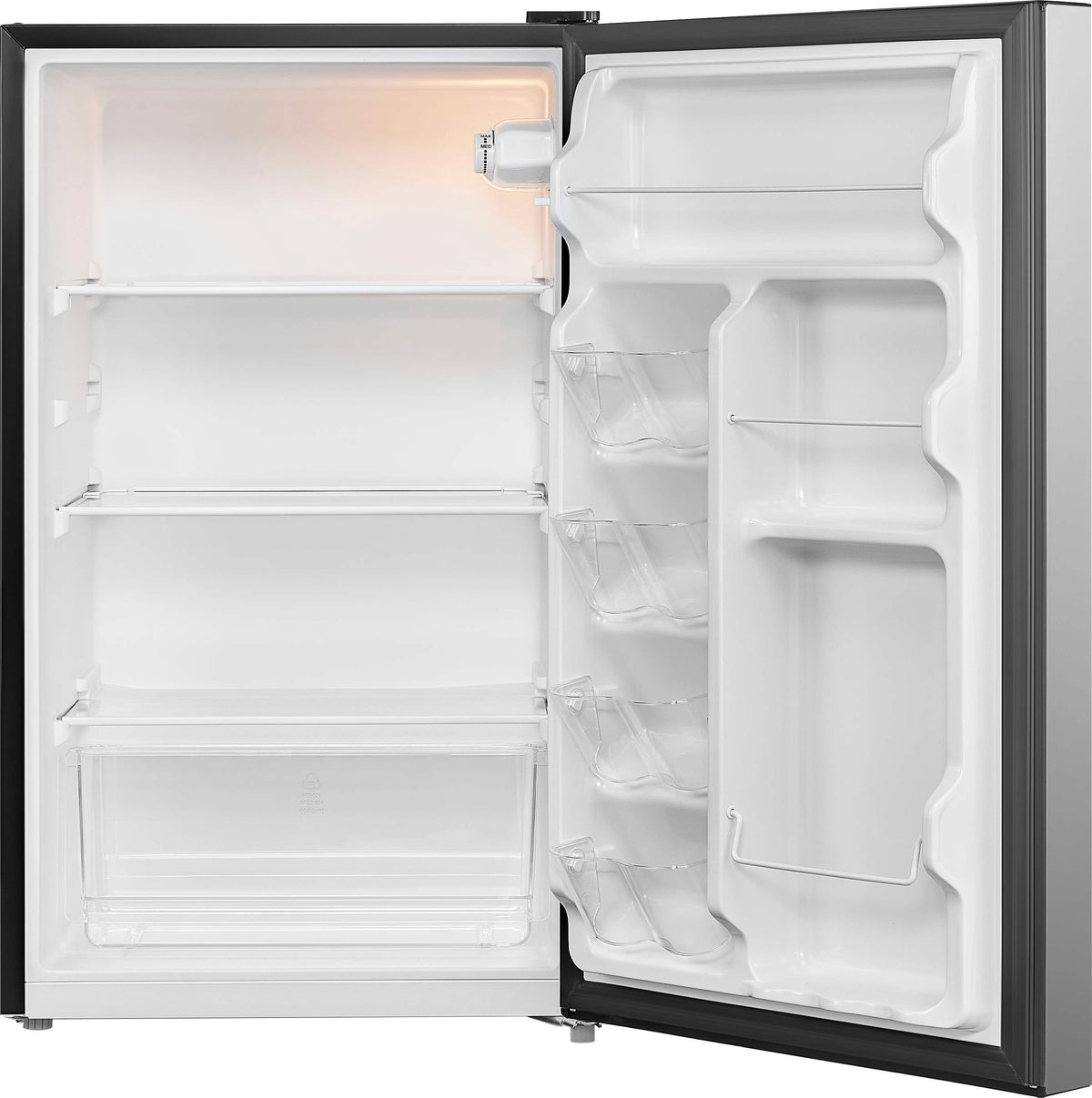 Insignia™ - 4.4 Cu. Ft. Mini Fridge with Door Storage and ENERGY STAR Certification - Stainless Steel