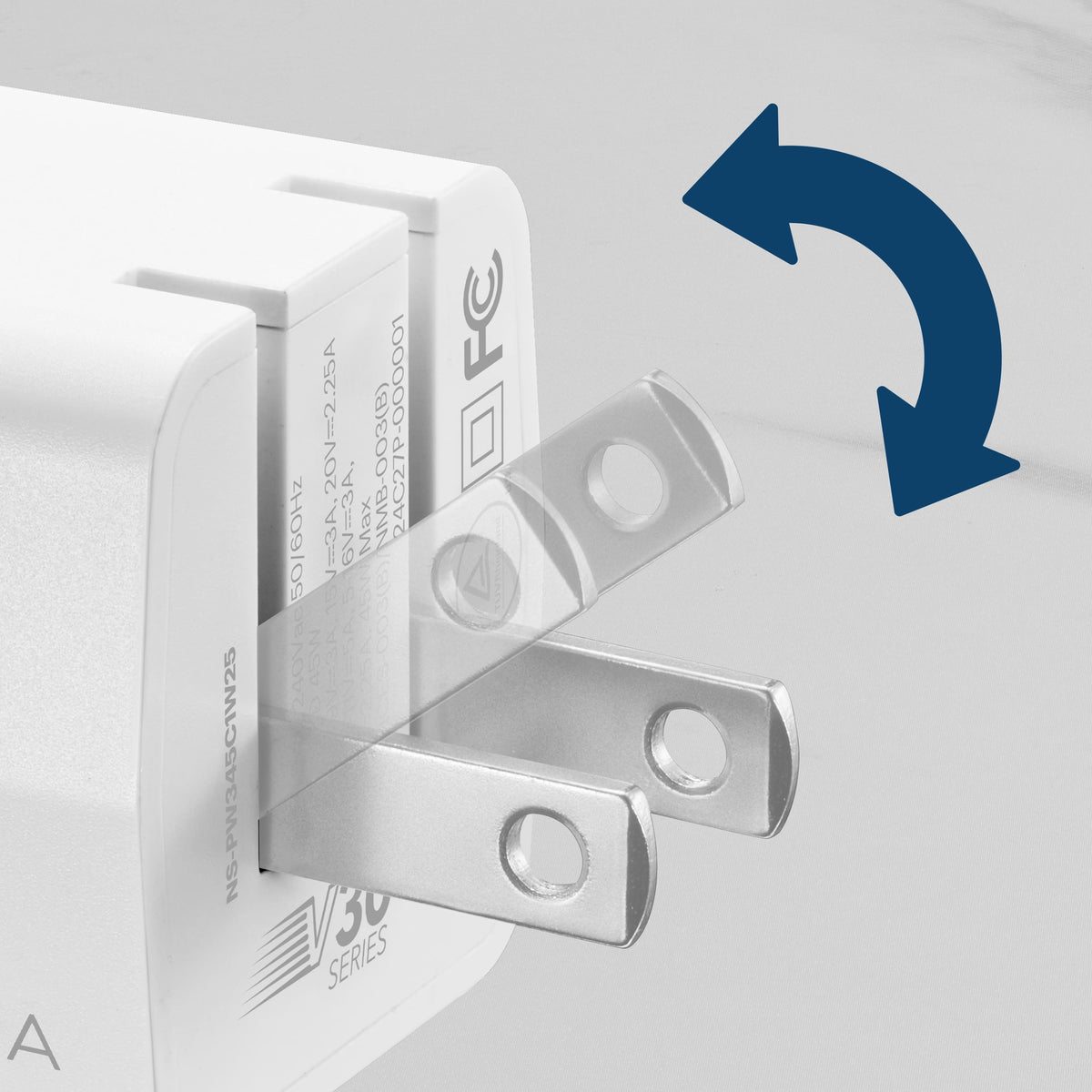 Insignia™ - 45W USB-C Wall Charger for MacBook Pro, iPad, iPhone, Apple Watch, Samsung Smartphones & More - White