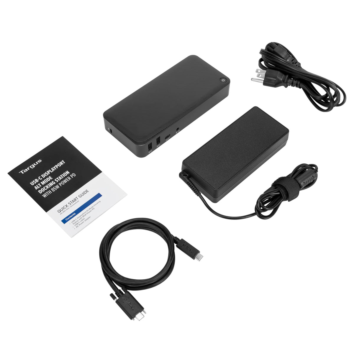 Targus - USB-C Multi-Function DisplayPort Alt. Mode Triple Video Docking Station with 85W Power - Gray
