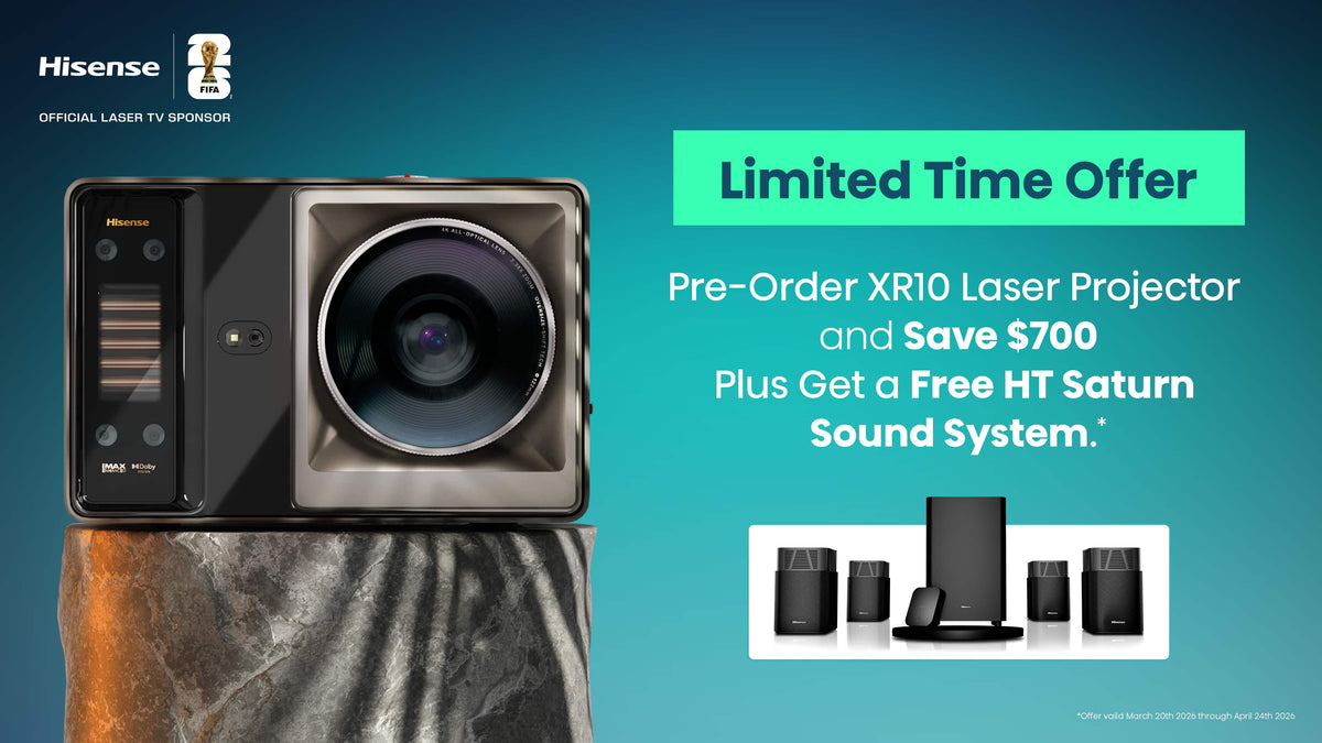 Hisense - XR10 Triple Laser 4K DLP Projector, 6000 ANSI Lumens, 6000:1 Contrast Ratio, IRIS Lens, 118% BT.2020 - Black - Dark brown