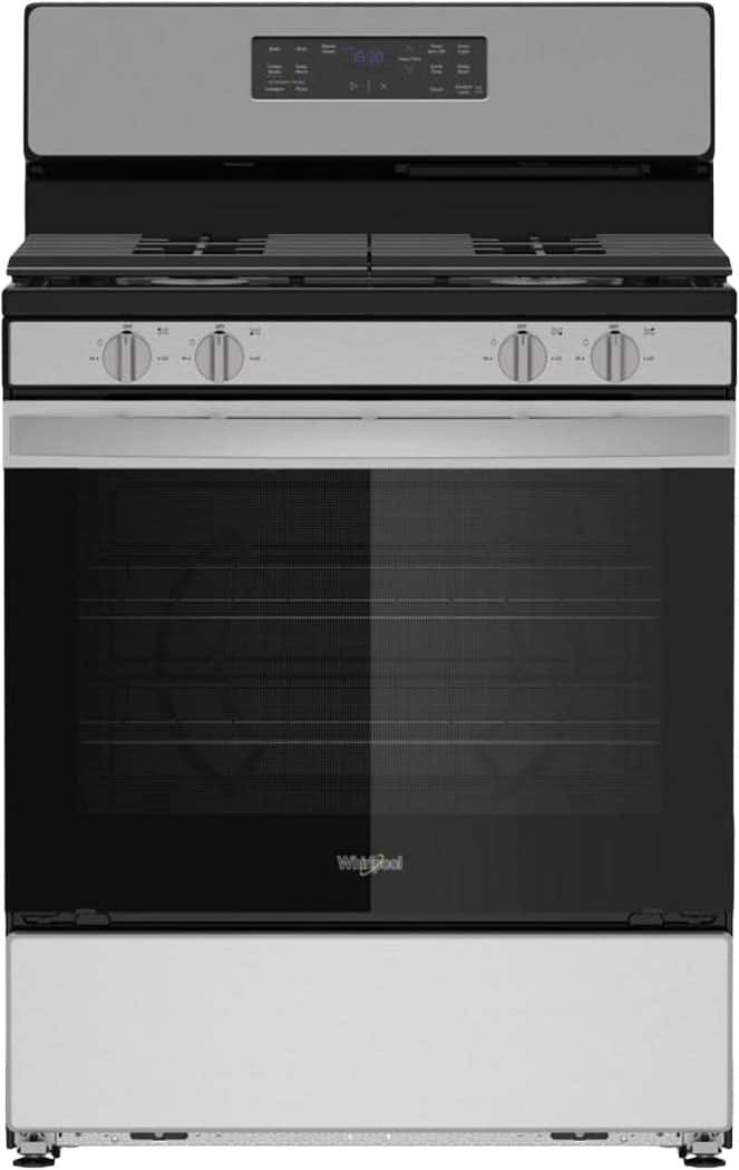 Whirlpool - 30-inch Gas Range with Crispy Mode and Dishwasher Safe Grates - Stainless Steel