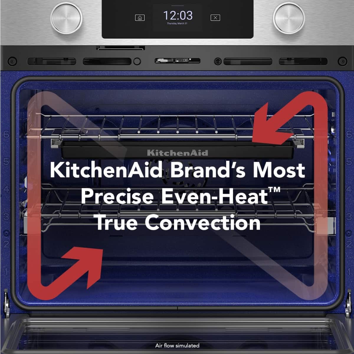 KitchenAid - 27" Smart Built-In Electric Single Wall Oven with Assisted Cooking Modes - Stainless Steel