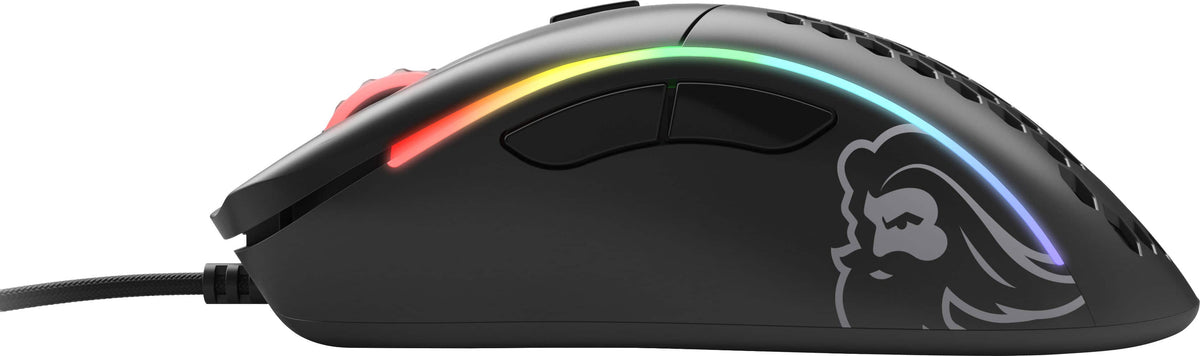 Glorious - Model D Lightweight Wired Optical Gaming Mouse with Customizable RGB - Wired - Black
