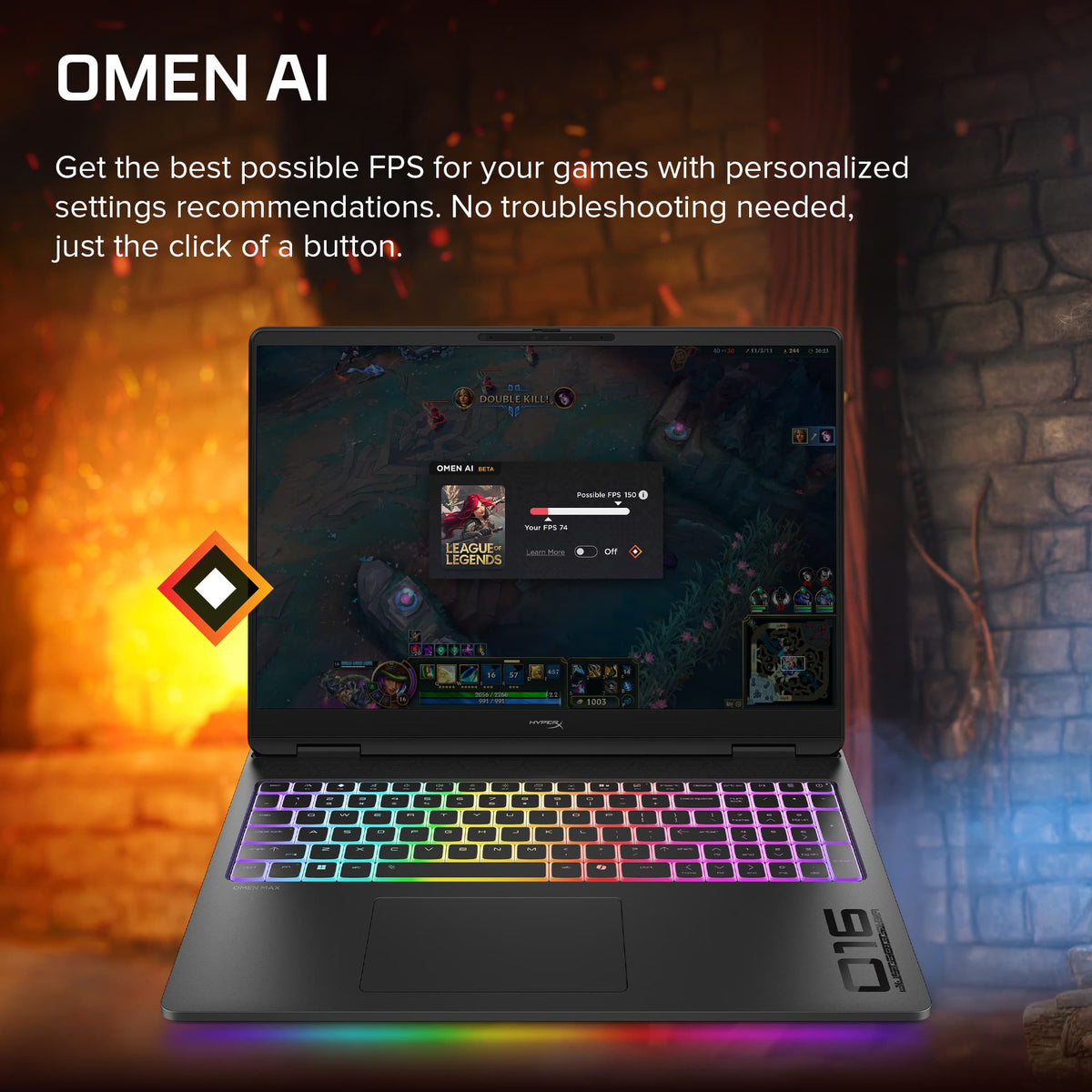 HyperX - OMEN MAX 16" 2K OLED Gaming Laptop - Intel Core Ultra 9 290HX 2026 - 32GB Memory - NVIDIA GeForce RTX 5070 Ti - 1TB SSD - Shadow Black