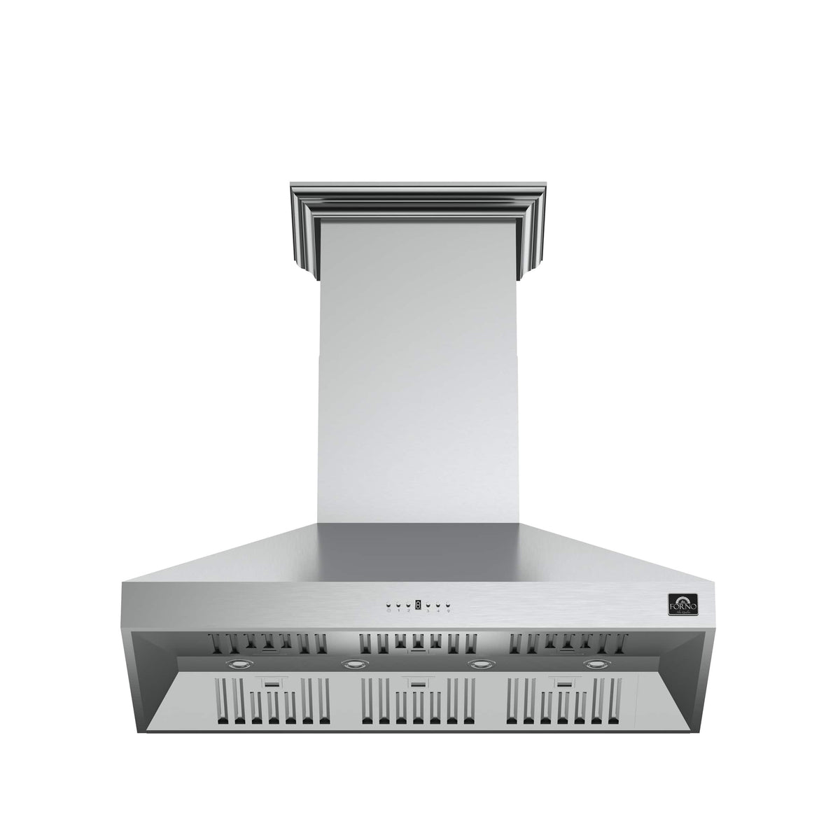 Forno Appliances - 48 inches - Externally Vented - Wall Range Hood - Silver