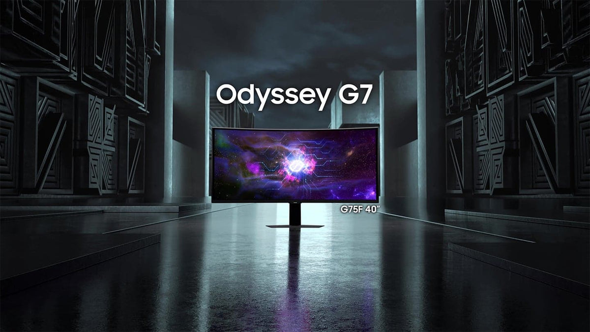 Samsung - 40" Odyssey G75F WUHD 180Hz 1ms AMD FreeSync Prem Pro Curved Gaming Monitor with HDR 600 (DisplayPort, HDMI) - Black