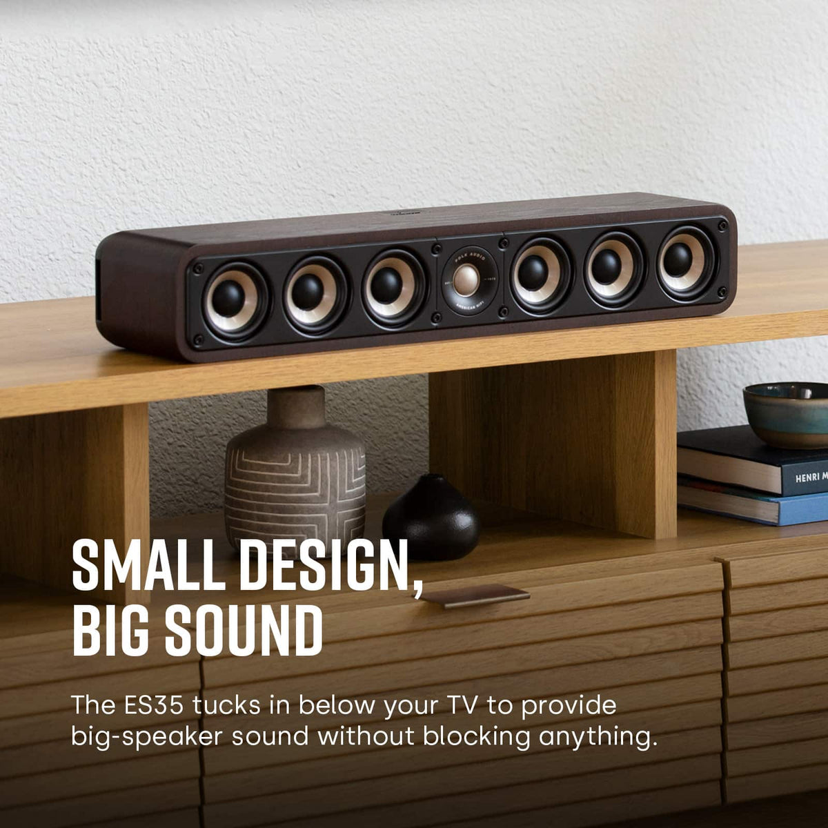 Polk Audio - Signature Elite ES35 Center Channel Speaker - Stunning Black
