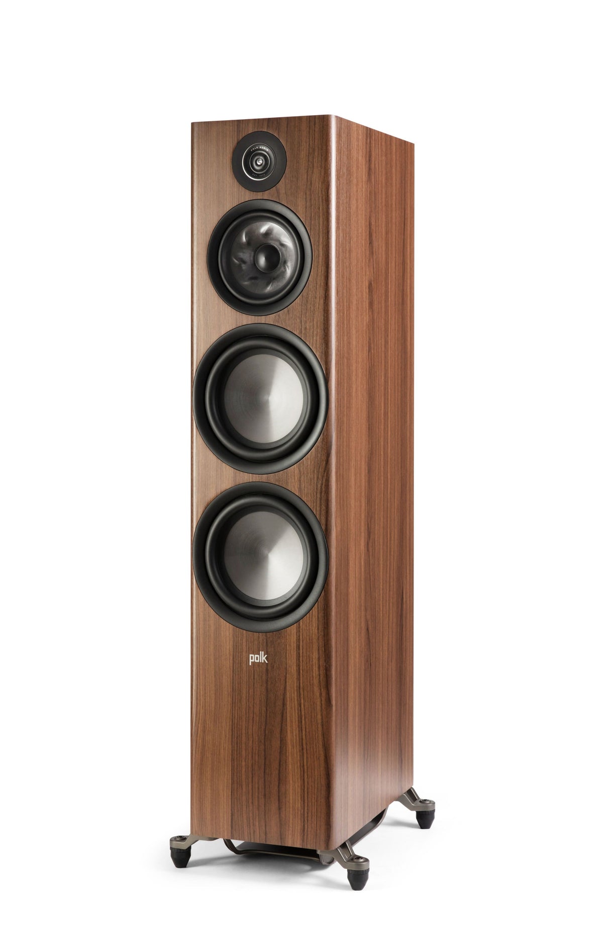 Polk Audio - Polk Reserve R700 Tower Speaker, 1" Pinnacle Ring Tweeter, Dual 6.5" Turbine Cone Woofers & Dual 8" Long-Throw Drivers - Brown