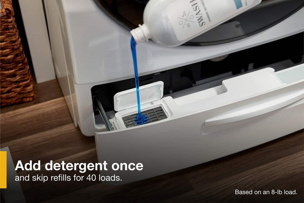 Whirlpool - 4.5 Cu. Ft High Efficiency All In One Washer/Dryer Combo with Steam and Load & Go XL Dispenser - White
