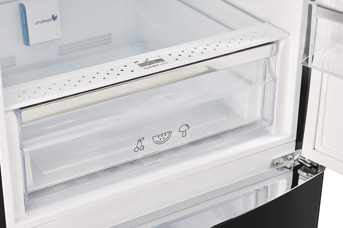 Unique Appliances - 24 in. Wide Classic Retro 23.8 in 11.7 cu. ft. Frost Free Retro Bottom Freezer Refrigerator ENERGY STAR - Matte Black
