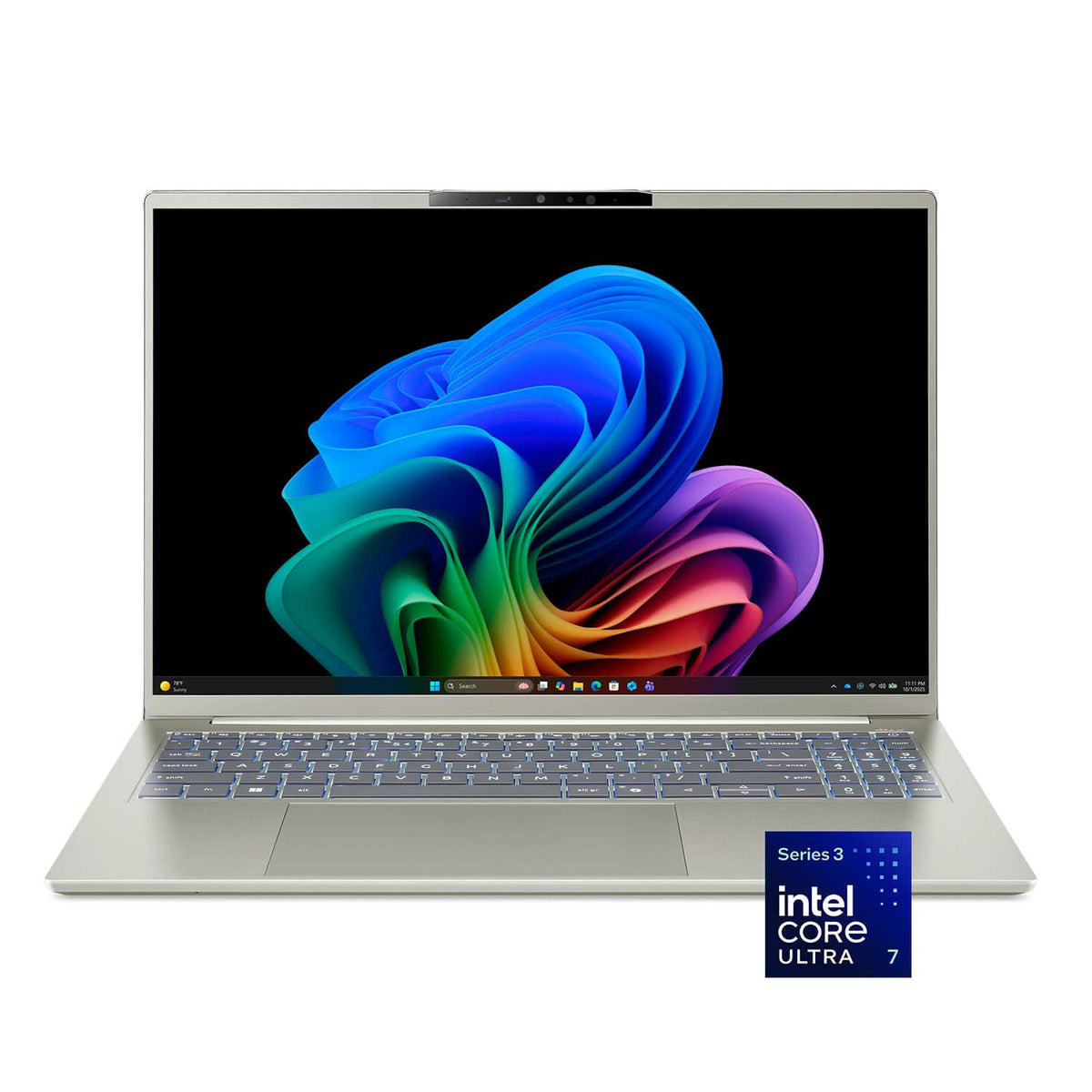 Acer - Swift Go 16 AI – Copilot+ PC – 16” 2K OLED Touchscreen Laptop – Intel Core Ultra 7 355 – 32GB Memory – 1TB Storage - Vapor Silver