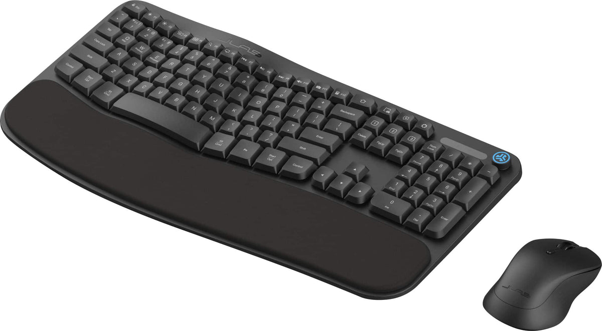 JLab - Flow Bundle Multi-device Wireless Ergonomic Keyboard and Mouse Set - Black