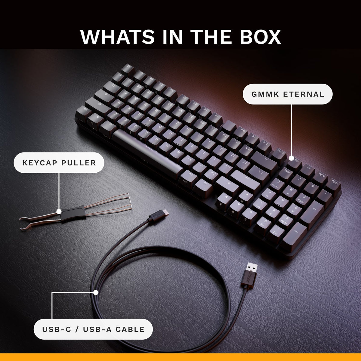 Glorious - GMMK Eternal 96% Wired Mechanical Keyboard - Black