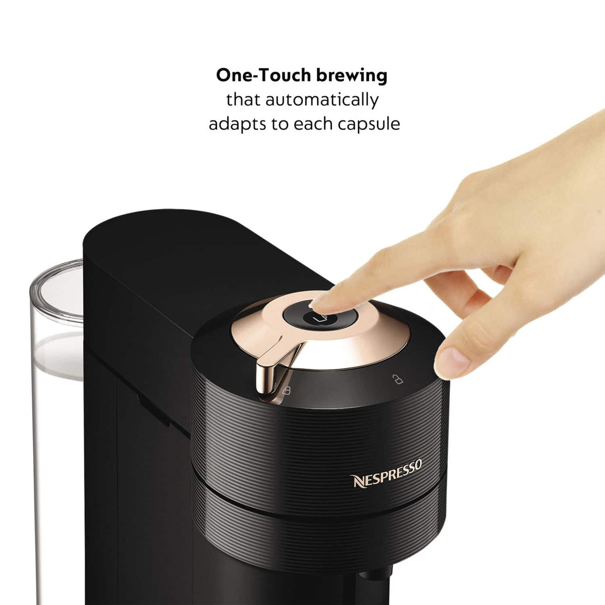 Nespresso - Vertuo Next Premium Coffee and Espresso Maker - Black Rose Gold