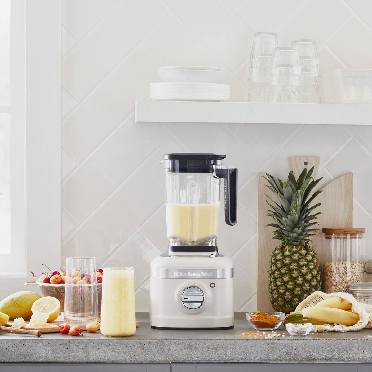 KitchenAid - K400 1200W 56 oz. Variable 5-Speed BPA-Free Blender with Tamper, Milkshake - Matte Milkshake