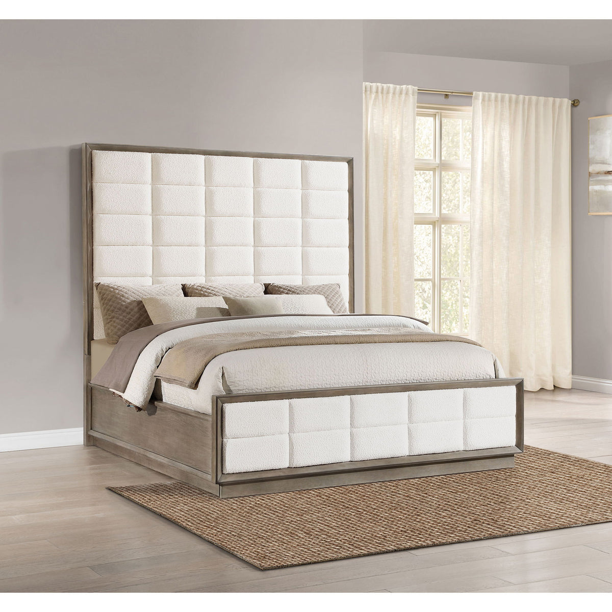Cama con paneles tapizados Prescott