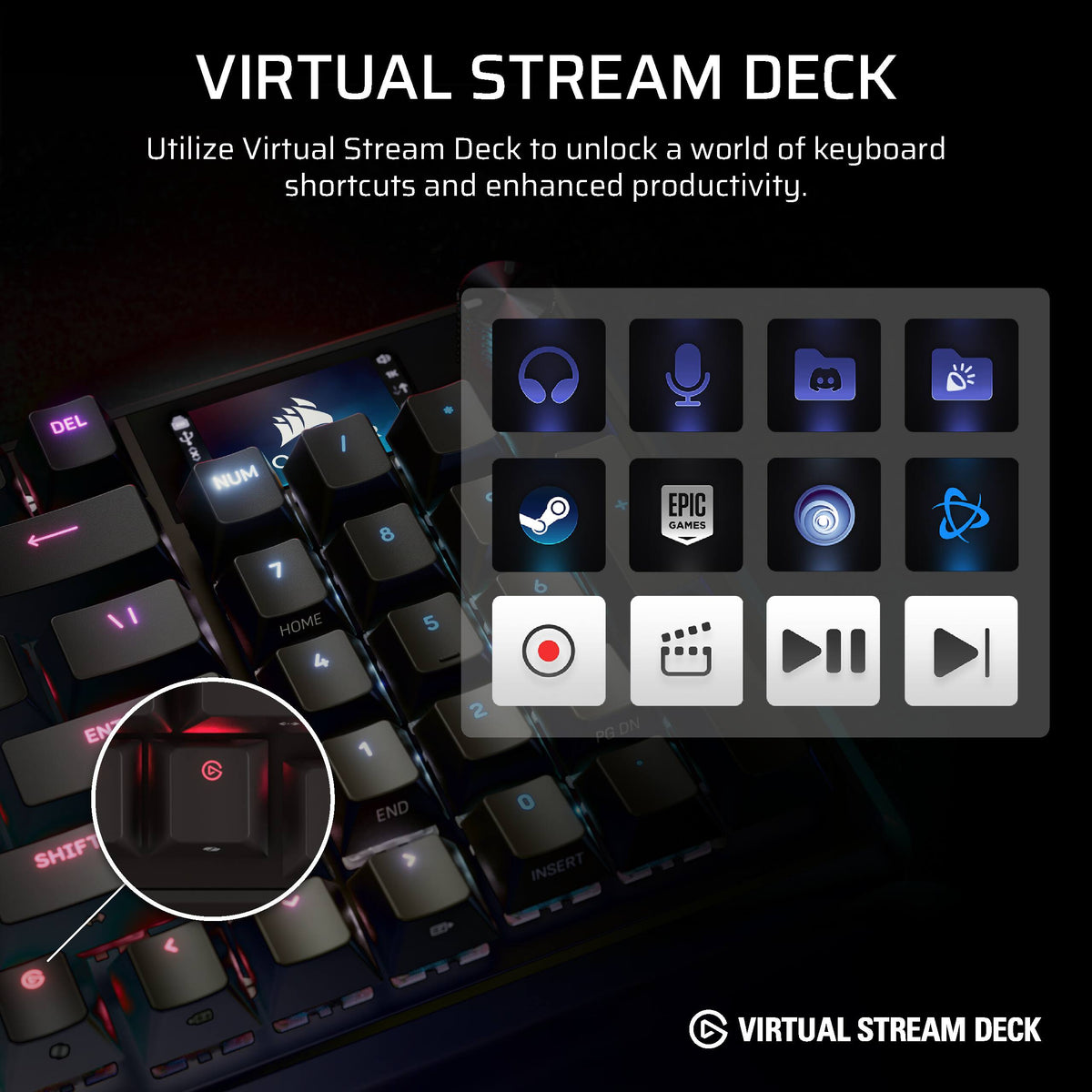 CORSAIR - VANGUARD 96 WIRELESS Mechanical Gaming Keyboard for PC - Black