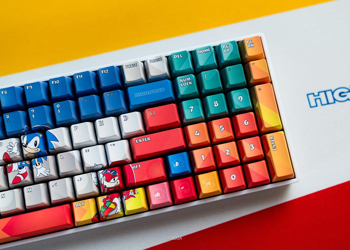 Higround - Basecamp 96+ 96% Wired Mechanical Lubed TTC Neptune Switch Gaming Keyboard with RGB Backlighting - Sega - Classic Sonic