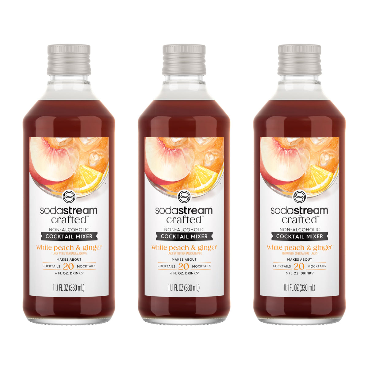 SodaStream - Crafted Mixers  White Peach Ginger Drink Mix 3-Pack