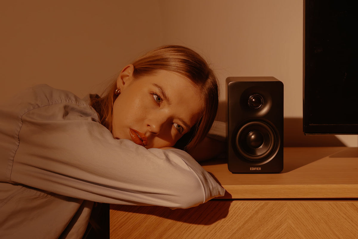 Edifier - M60 Compact Desktop 2.0 Speakers (Pair) - Oak Brown