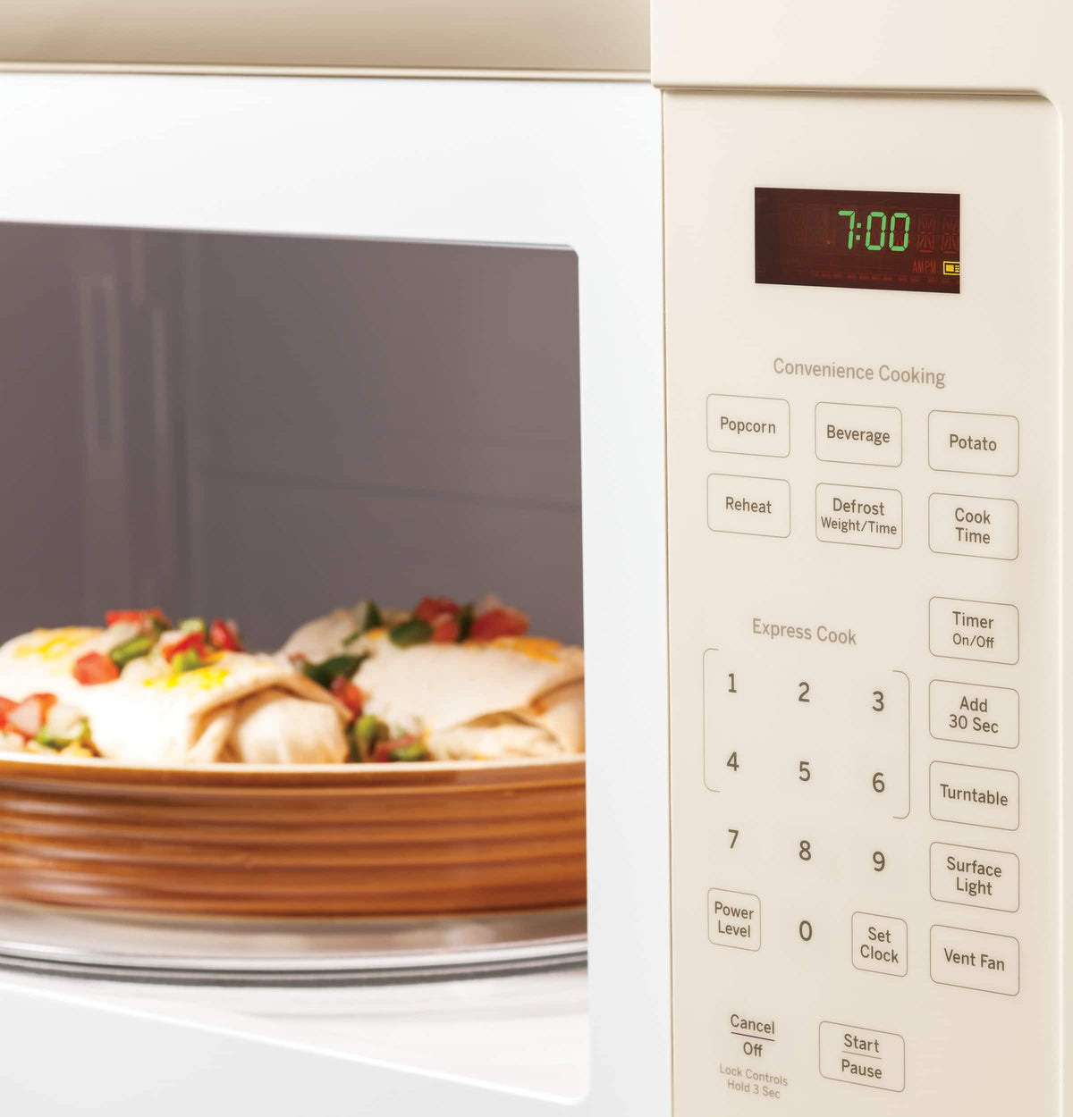 GE - 1.6 Cu. Ft. Over-the-Range Microwave with Convenience Cooking Controls - White