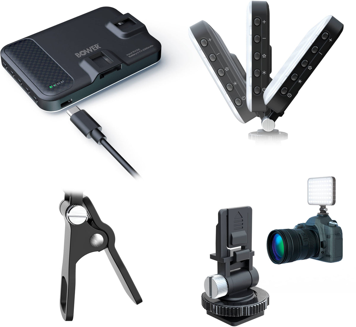 Bower - Compact Clip Light - Black