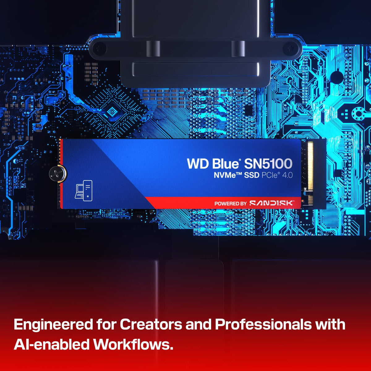 WD - Blue SN5100 4TB Internal SSD PCIe Gen 4 x4 NVMe for laptops and desktops
