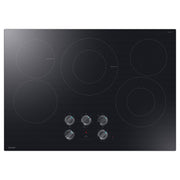 Samsung - 30" Electric Cooktop with 5 Burners and ENERGY STAR Certified Cooktop with Illuminated Knobs - Black