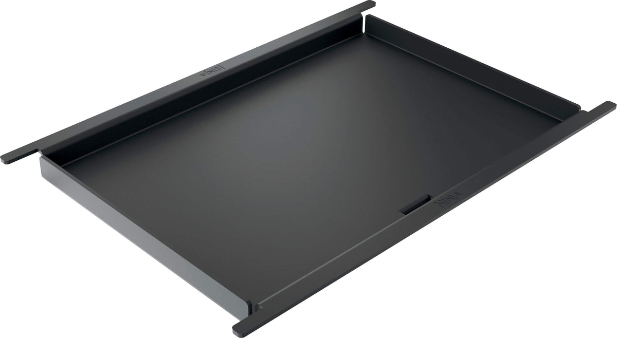 Ninja - FlexFlame Premium Full-Size Griddle Plate with Grease Drain, Rust Resistant, Direct Even Heat, Upgrade for FlexFlame - Black