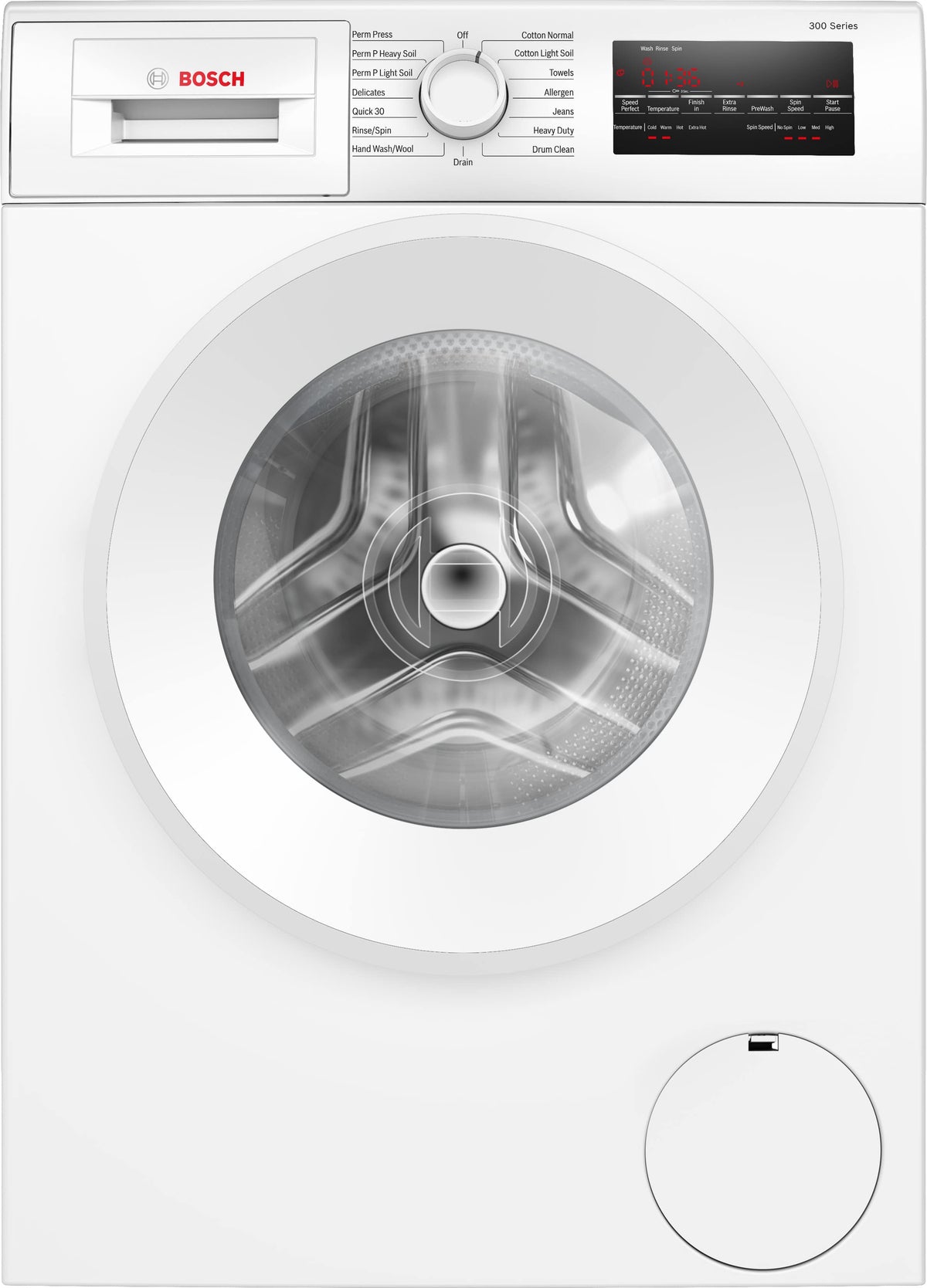Bosch - 300 Series 2.2 Cu. Ft. High-Efficiency Stackable Smart Front Load Washer - White