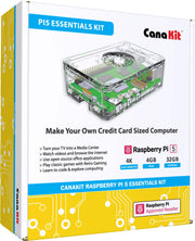 CanaKit - Raspberry Pi 5 Essentials Kit - Turbine (4GB) - Clear
